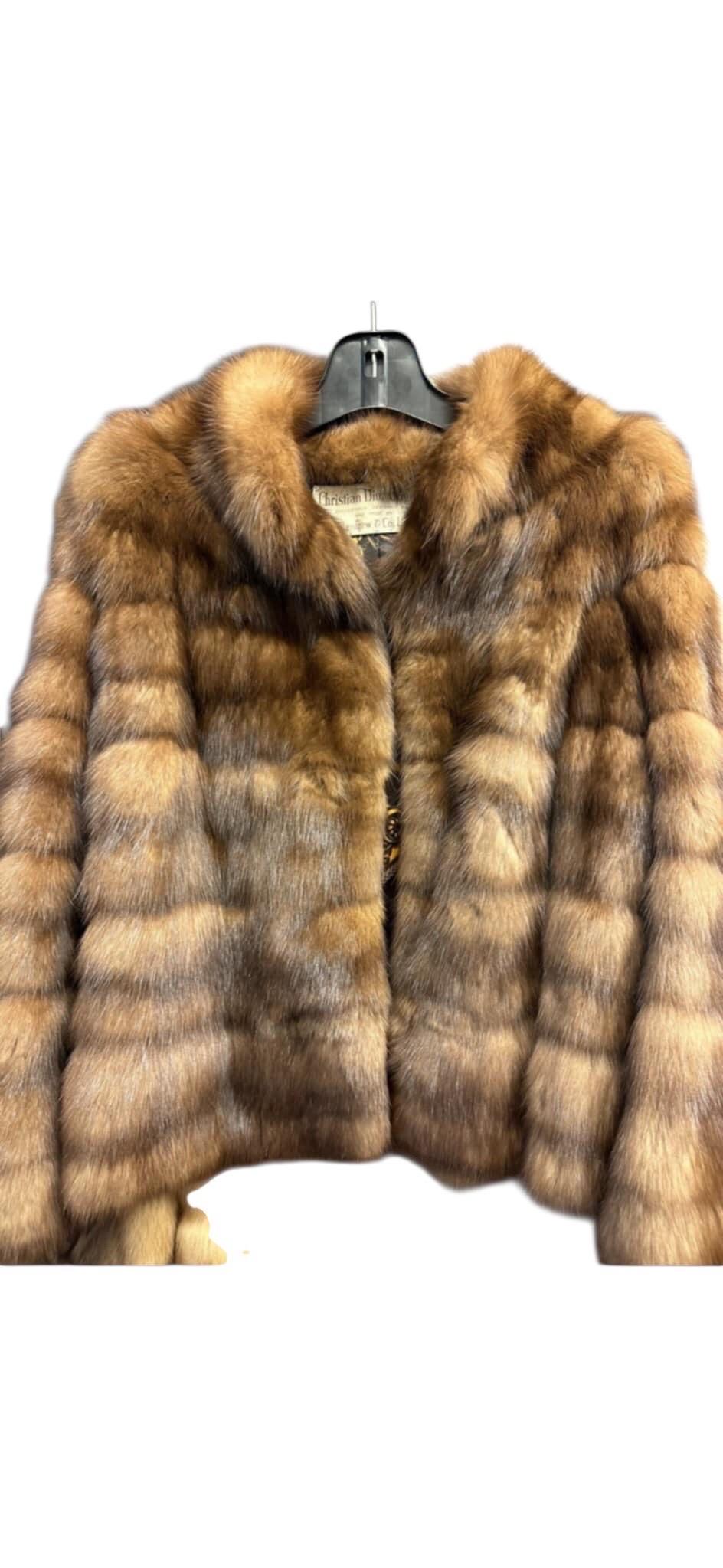 Vintage horizontal Christian Dior sable fur coat jacket ~no duties