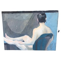 Vintage Horizontal Nude on Canvas