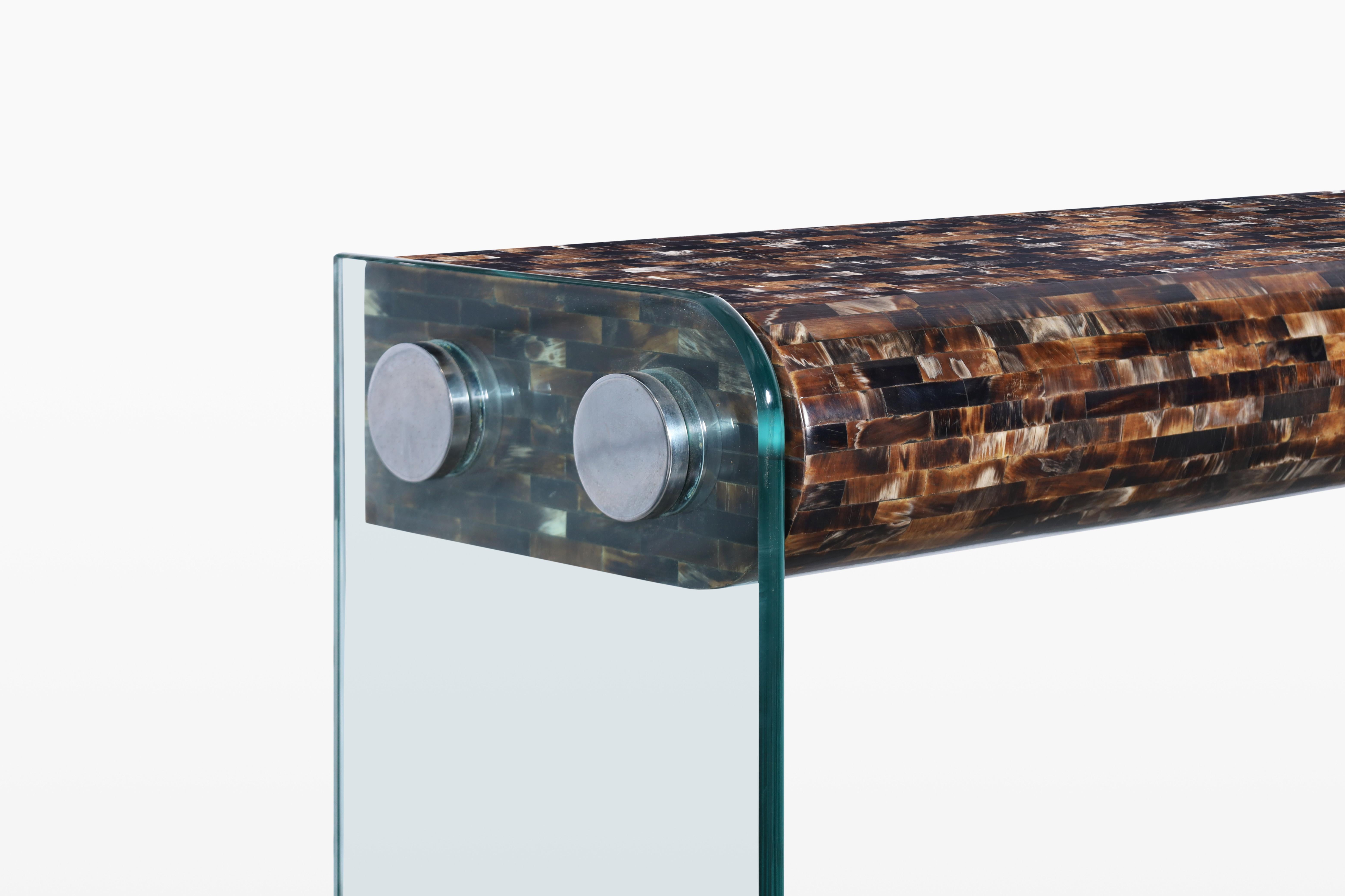 Table console vintage en Horn avec miroir par Enrique Garcel pour Jimeco LTDA. en vente 1