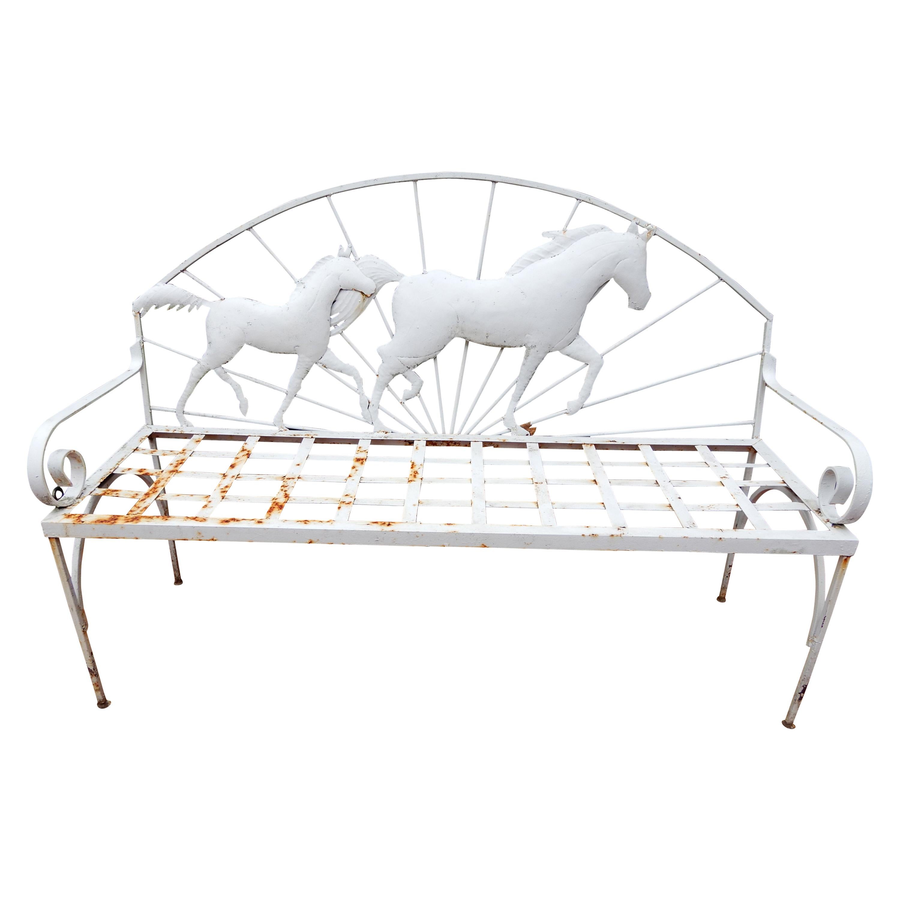 Vintage Horse Bench For Sale