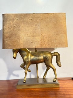 Vintage Horse Table Lamp, Bronze by Maison Jansen, 1970`s, French