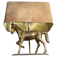 Vintage Horse Table Lamp, Bronze by Maison Jansen, 1970`s, French