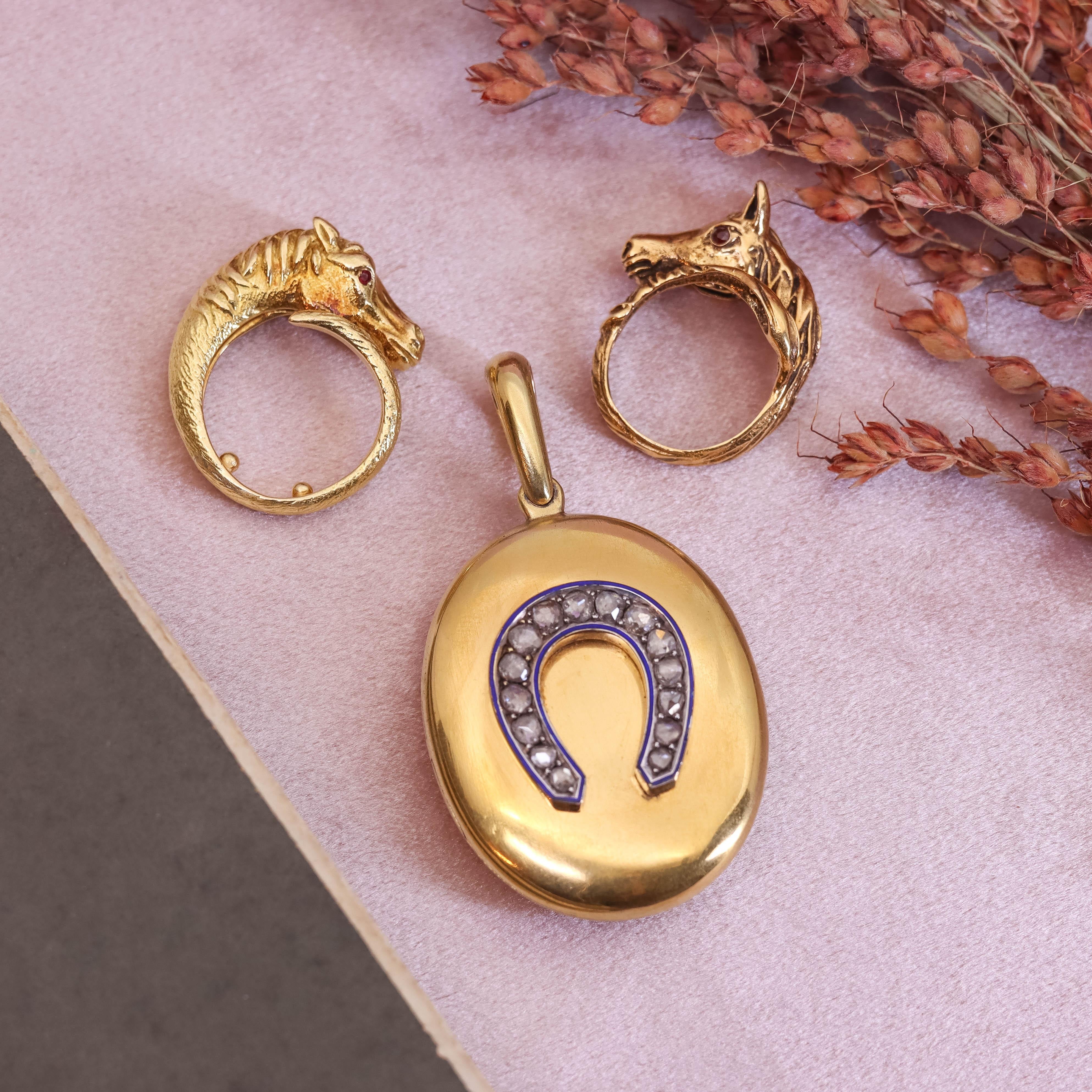 Vintage Pferd Wrap Around Ring von 14k Gold im Angebot 2