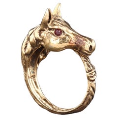 Anillo Envolvente de Caballo Vintage de Oro de 14k