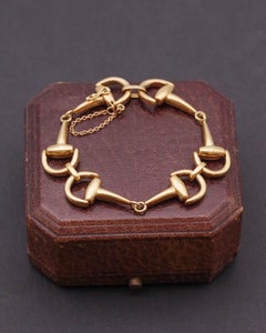 Vintage horsebit bracelet in 18k gold