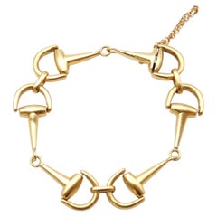 Vintage horsebit bracelet in 18k gold