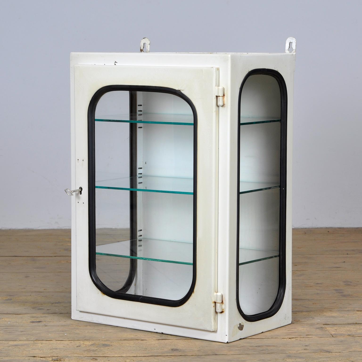 vintage glass medicine cabinet