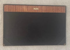 Vintage Hotel del Coronado Leather and Cane Desk Blotter