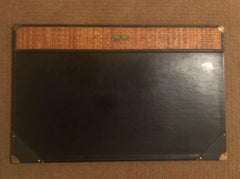 Vintage Hotel del Coronado Leather and Cane Desk Blotter