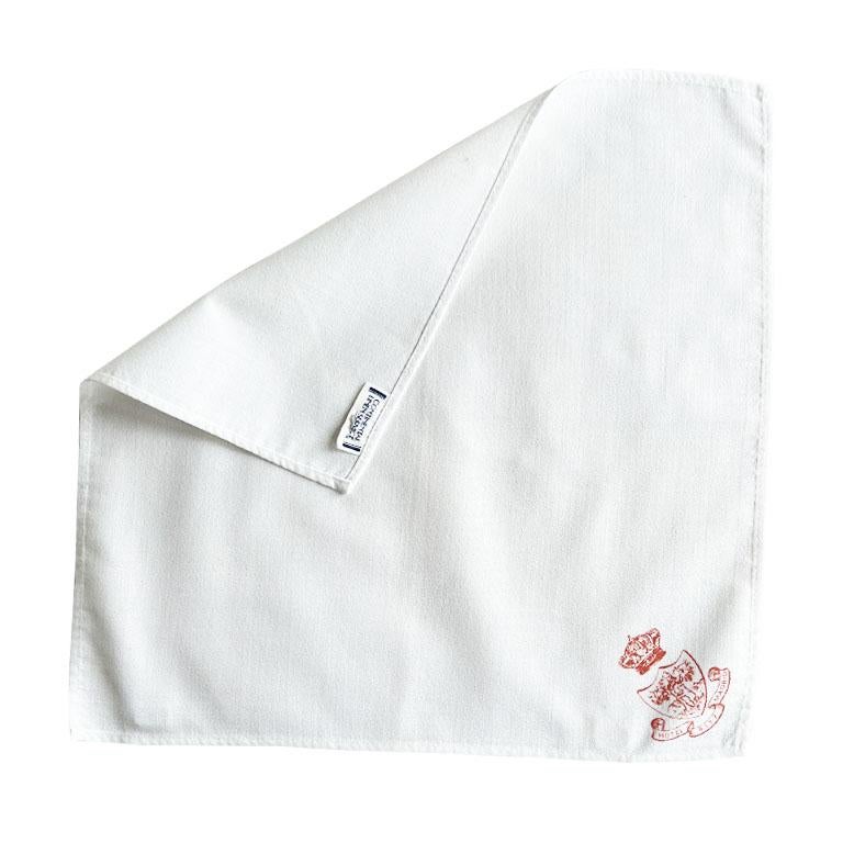 20th Century Vintage Hotel Ritz Madrid Linen Table Napkins in Red and White, Set of 4 For Sale