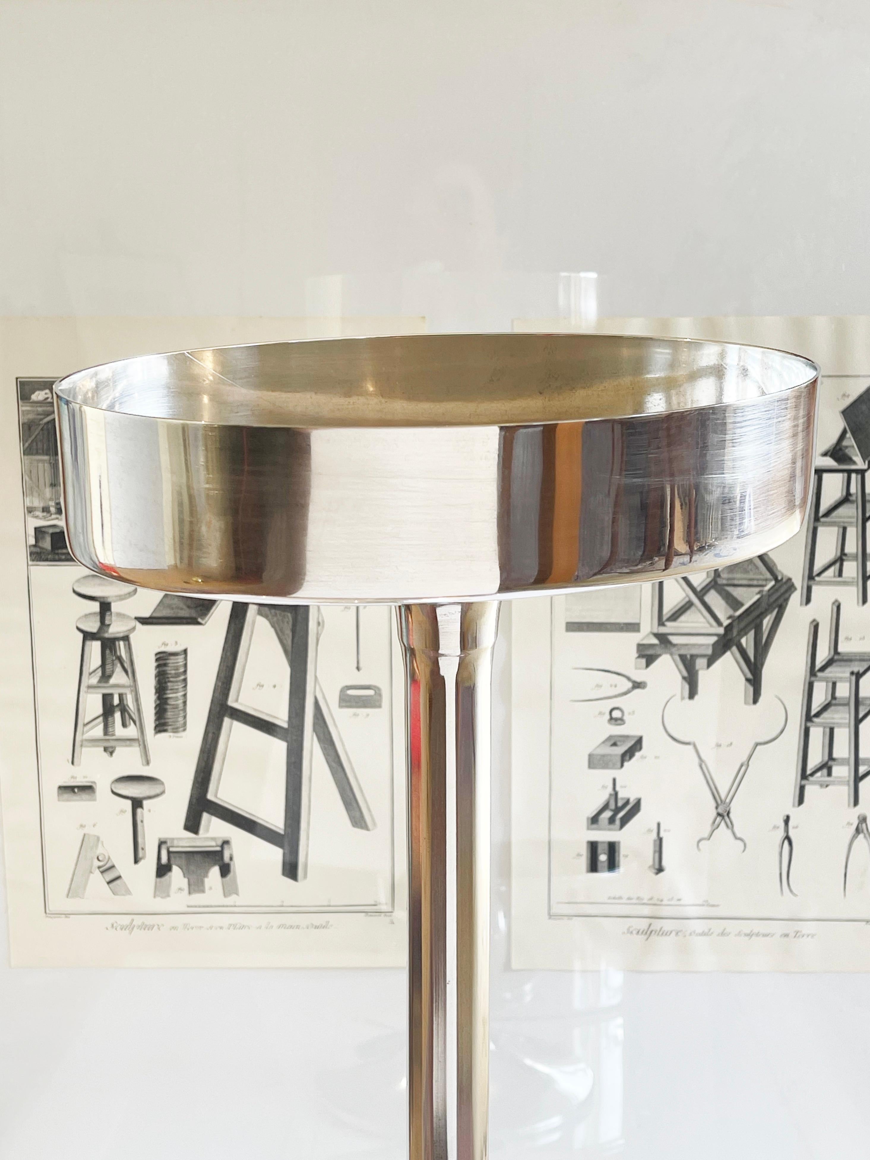 Vintage Hotel Silver German Champagne Bucket Antique Art Nouveau Style, 1970s 1