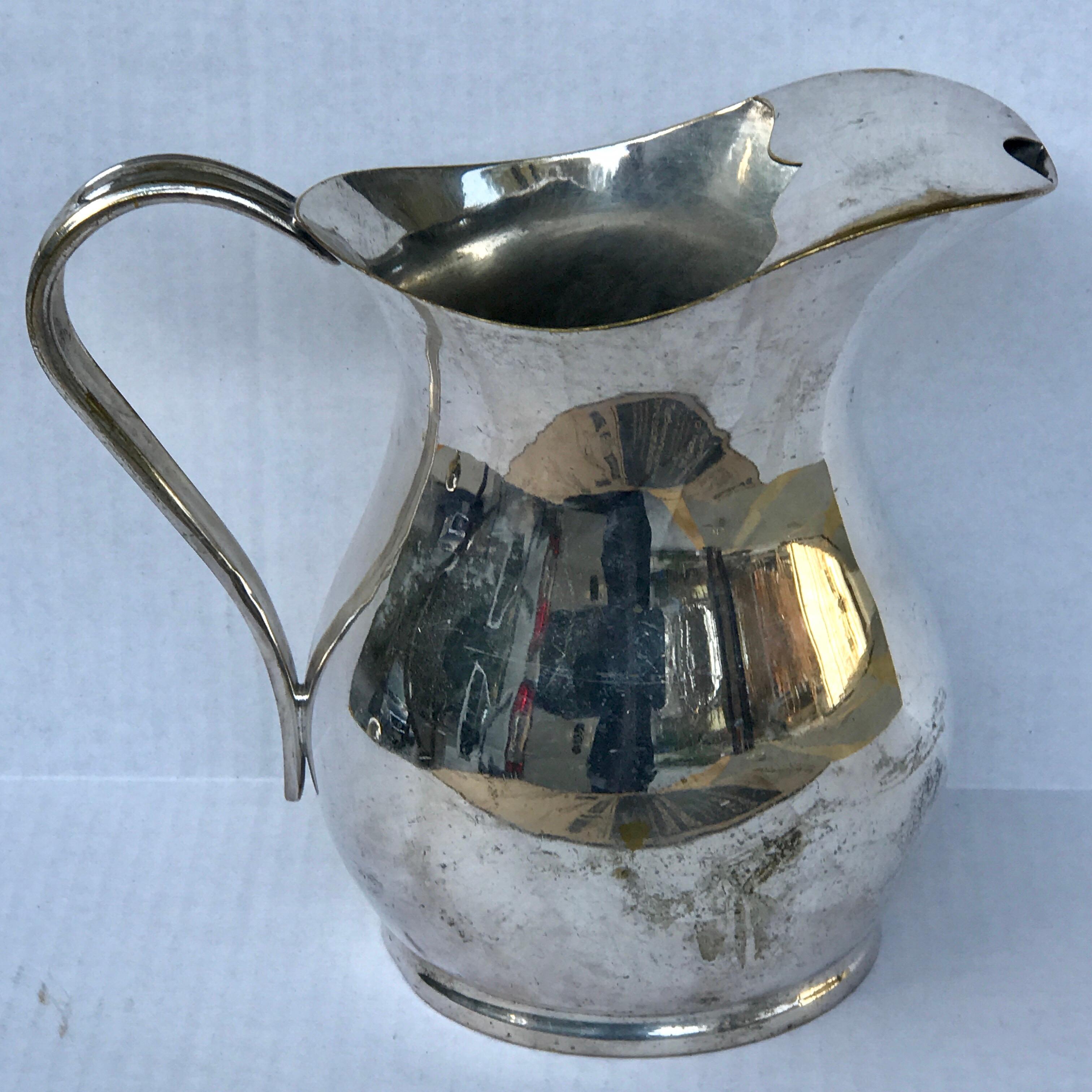 silver plate water pitcher