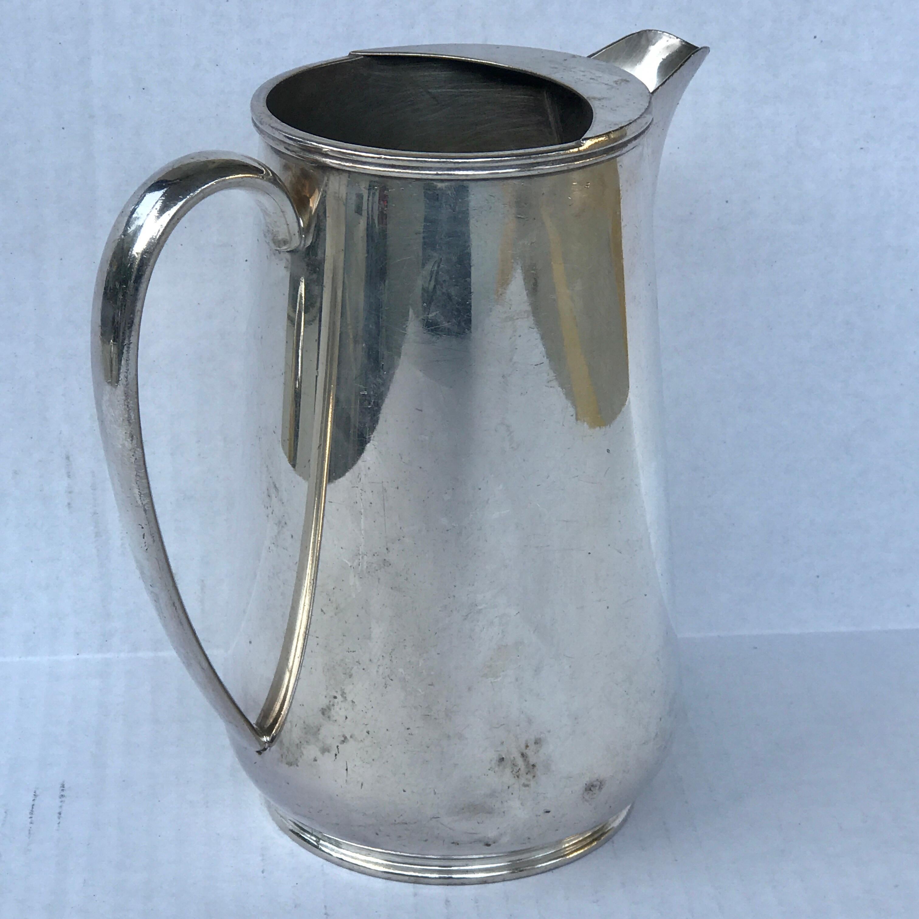 silver plate water pitcher
