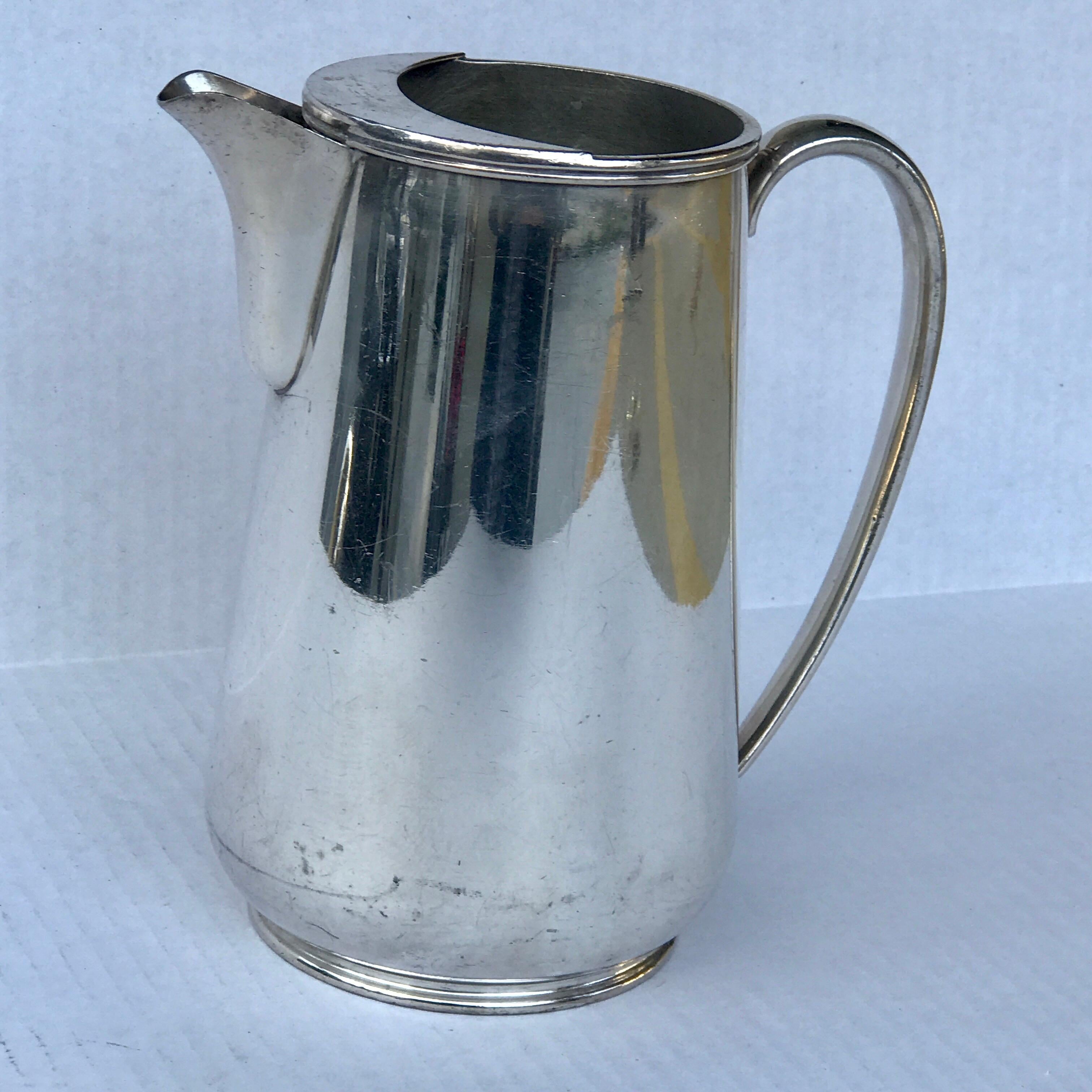 vintage silver plated water pitcher
