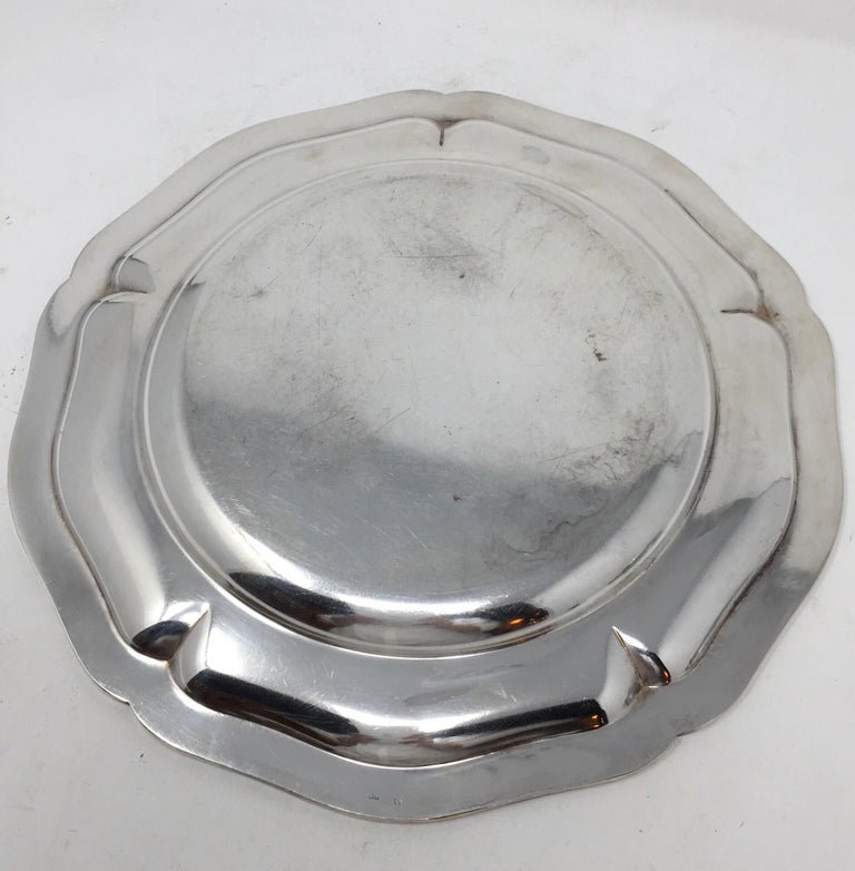 Vintage Hotel Silver Serving Platter For Sale at 1stDibs