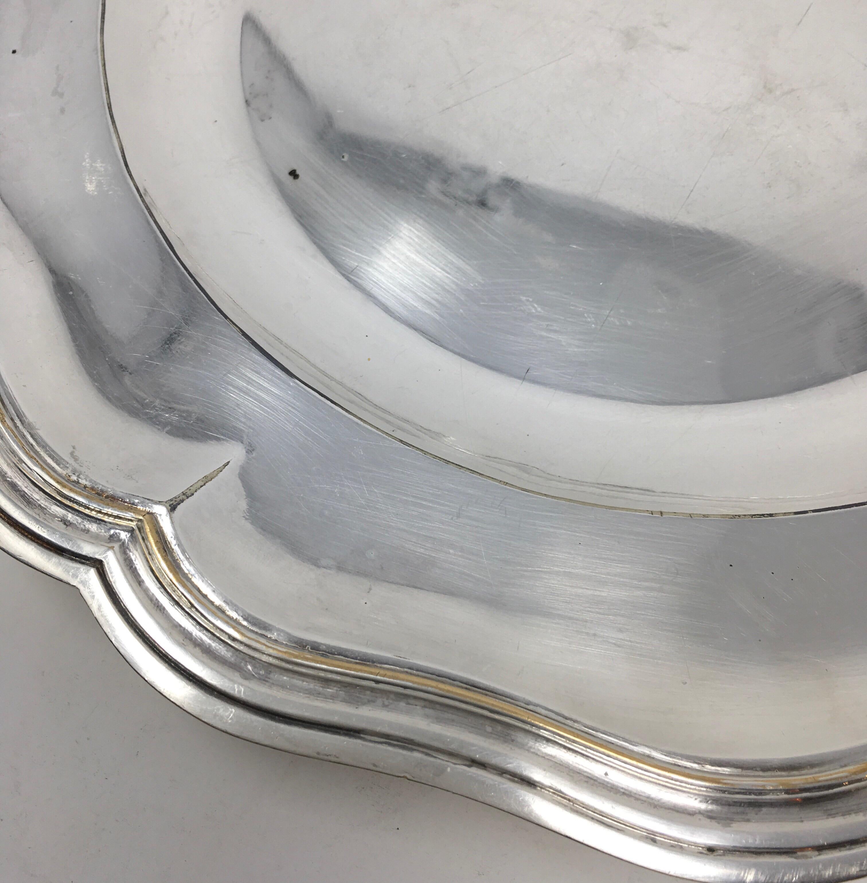 Silber-Servierplatte aus Hotel-Silber im Angebot 4
