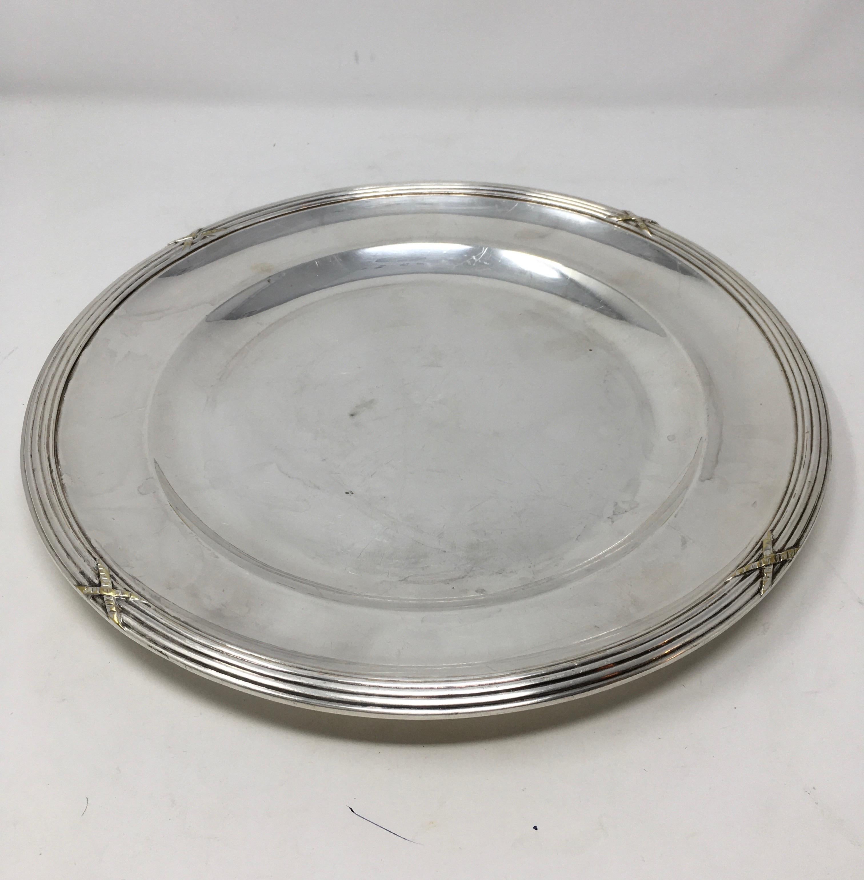 Vintage Hotel Silver Serving Platter For Sale 4