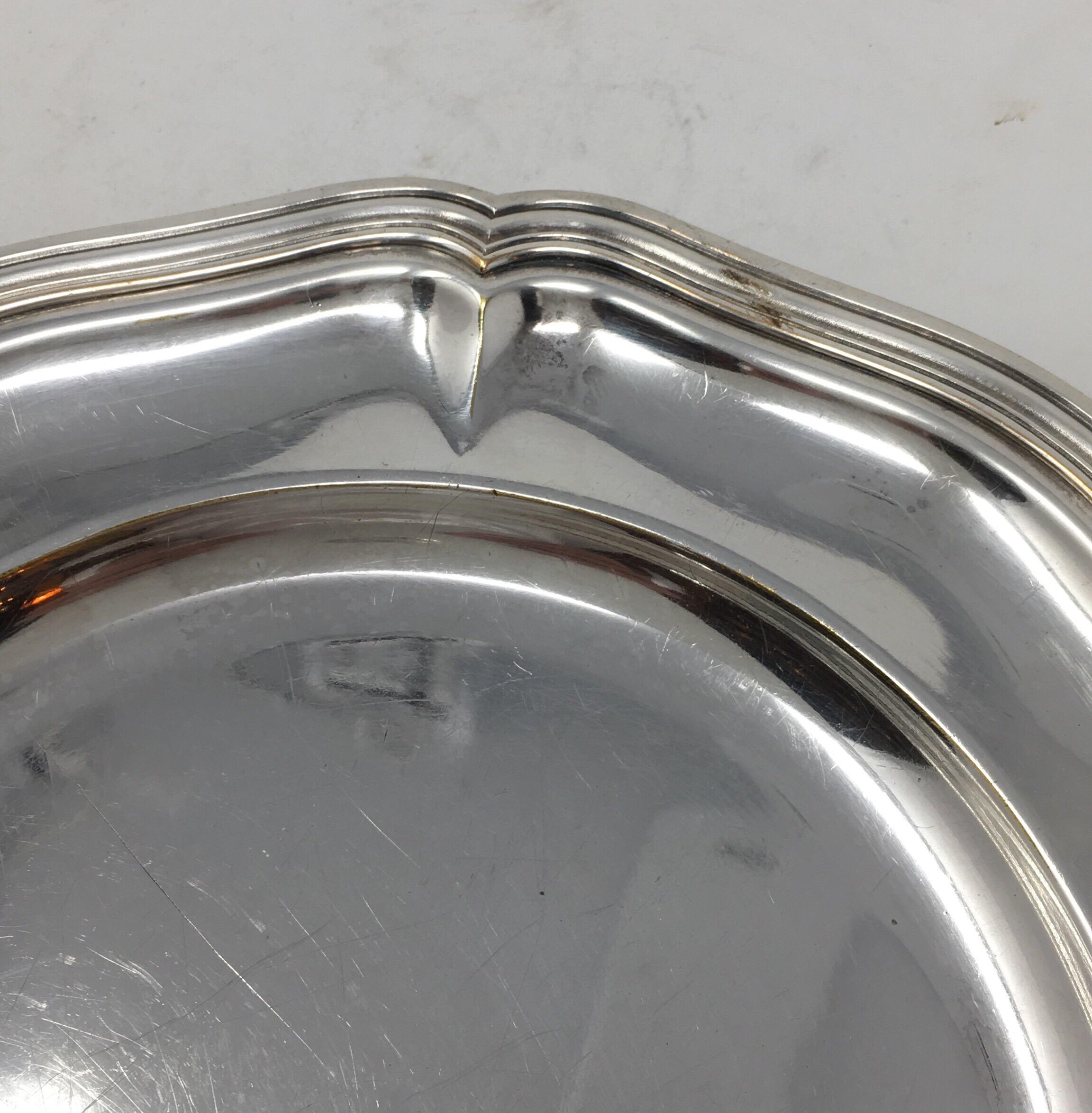 Vintage Hotel Silver Serving Platter In Good Condition For Sale In Houston, TX