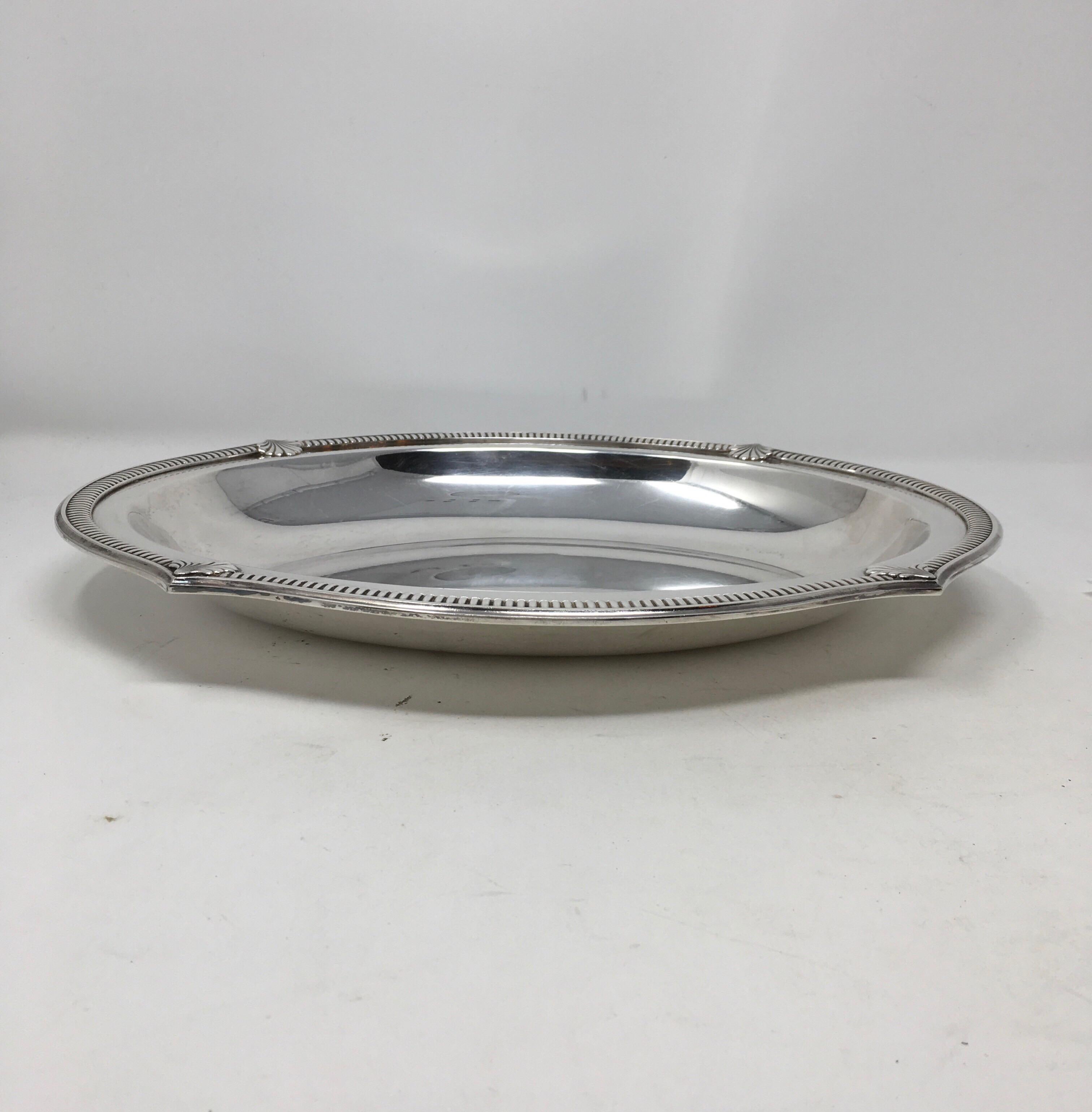 20th Century Vintage Hotel Silver Serving Platter