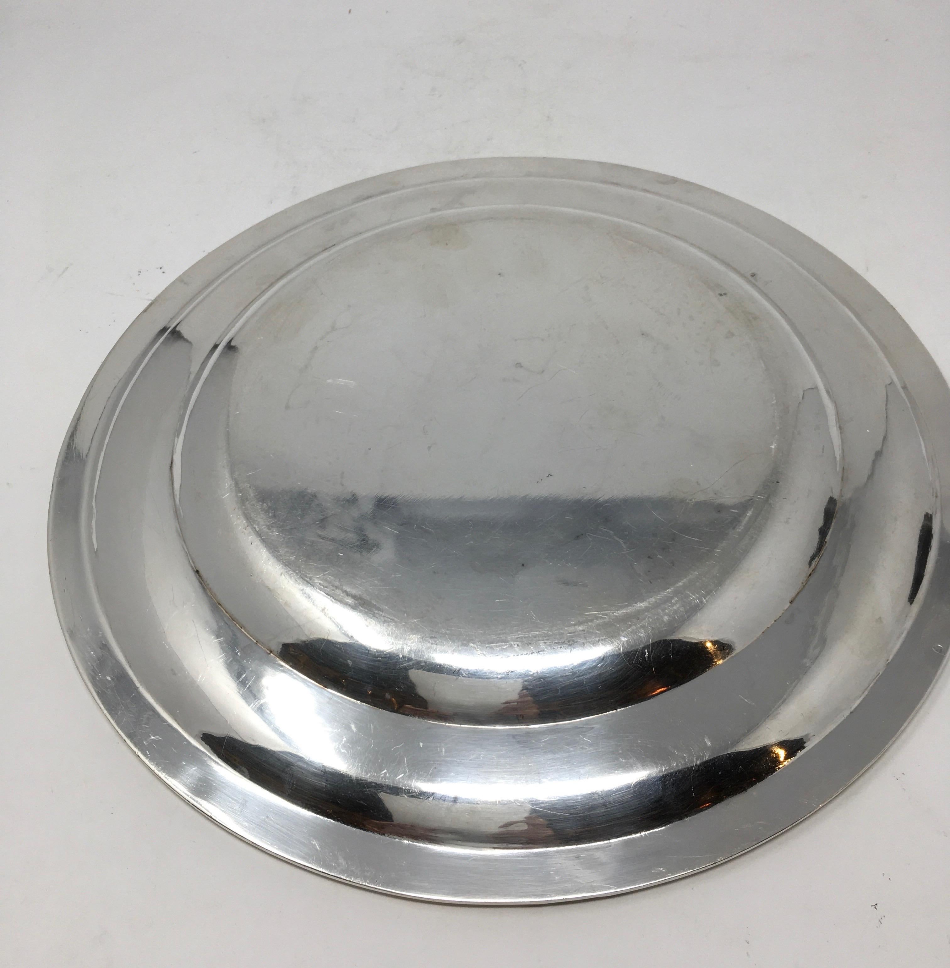 Bandeja de plata vintage para hoteles siglo XX en venta