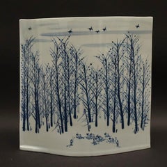 Vintage Huang Zhichao Chinese Porcelain ProC Vases, circa 1990's