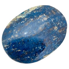 Vintage huge natural blue stone brooch