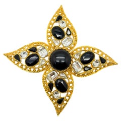 Vintage Huge Runway North Star Brooch 1980s