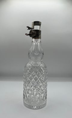 Vintage Hukin & Heath 19th Century Locking Decanter Sterling Silver