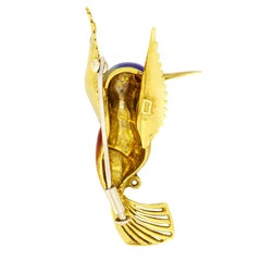 Vintage Hummingbird Brooch, c.1960s