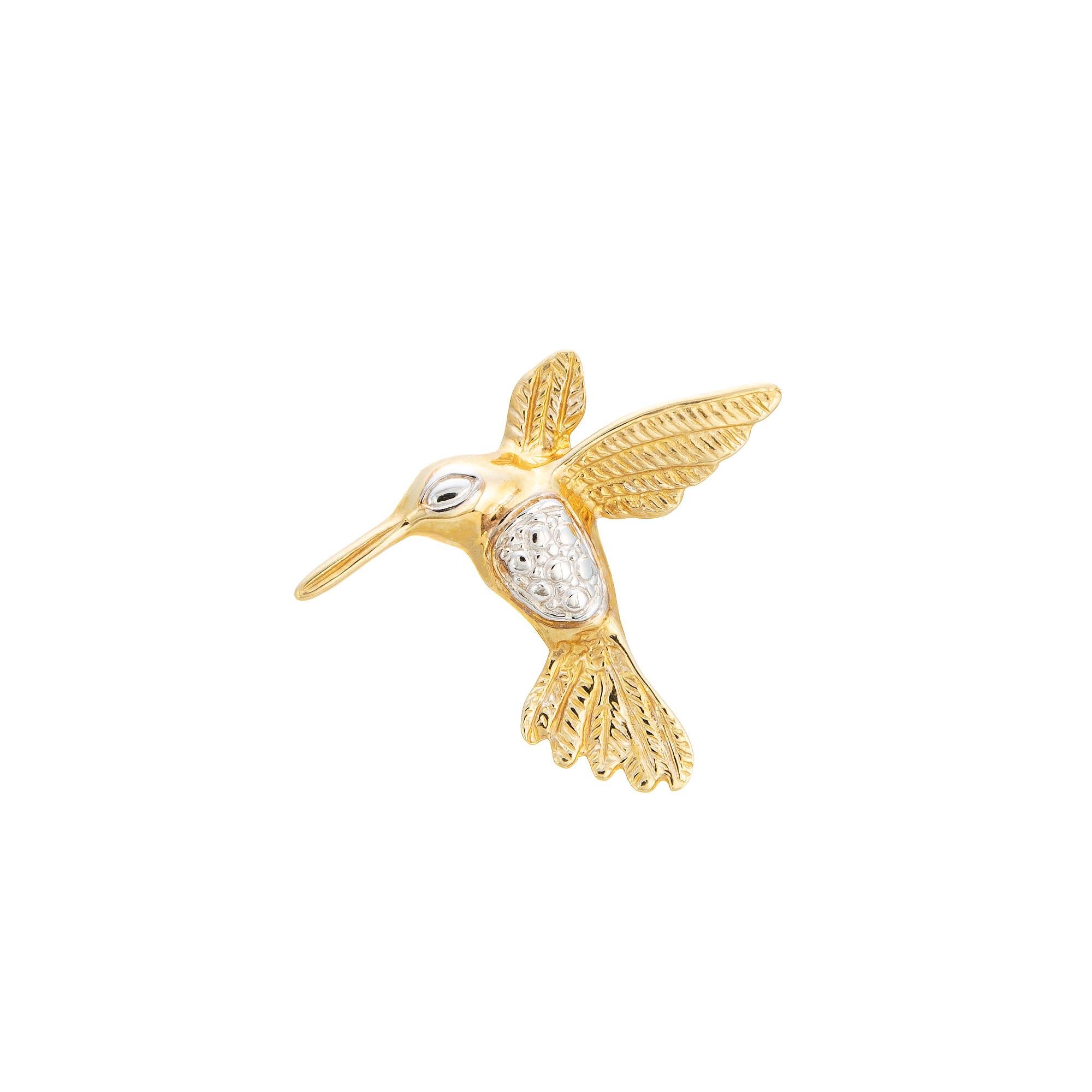 14k gold hummingbird necklace