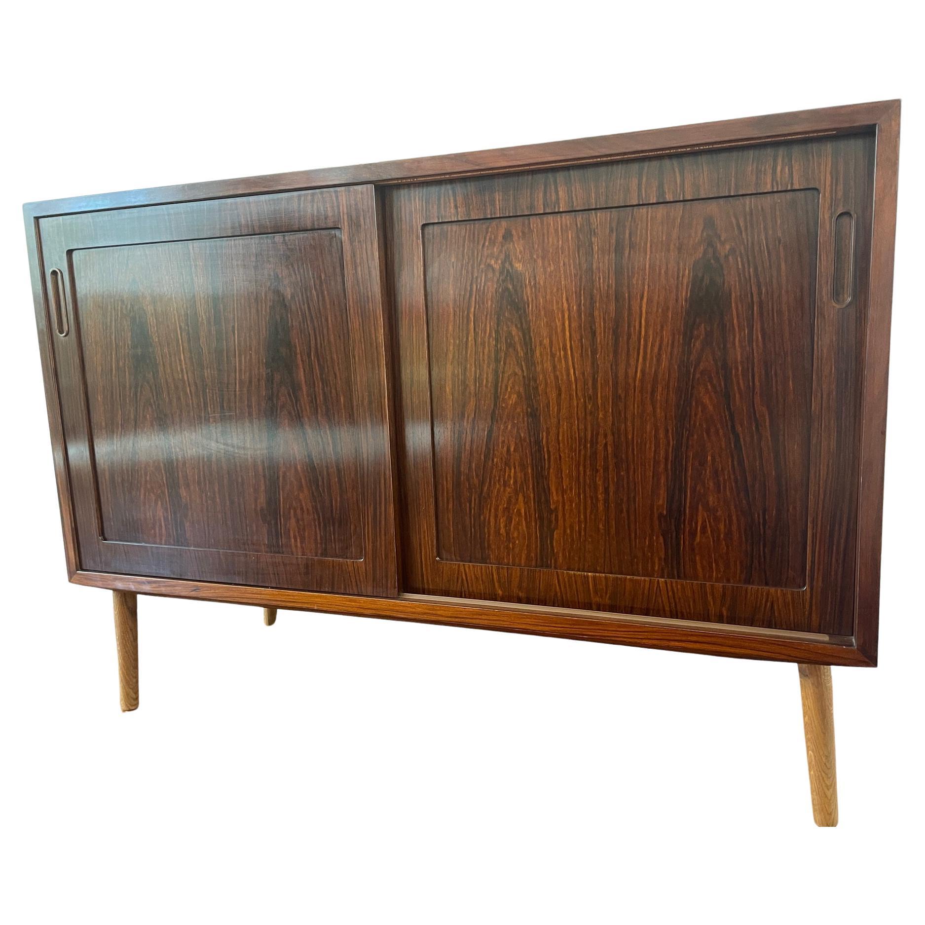 Vintage Danish Modern Tall Sideboard For Sale at 1stDibs