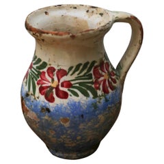 Vintage Hungarian Ceramic Floral Jug, 20th Century