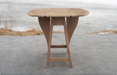 Vintage Hunt Country Furniture Folding Lamp Table in Mixed Woods, Cedar & Oak