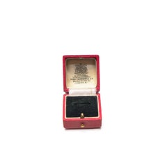 Vintage Hunt & Roskell Old Bond Street Ring Box, Red Leather