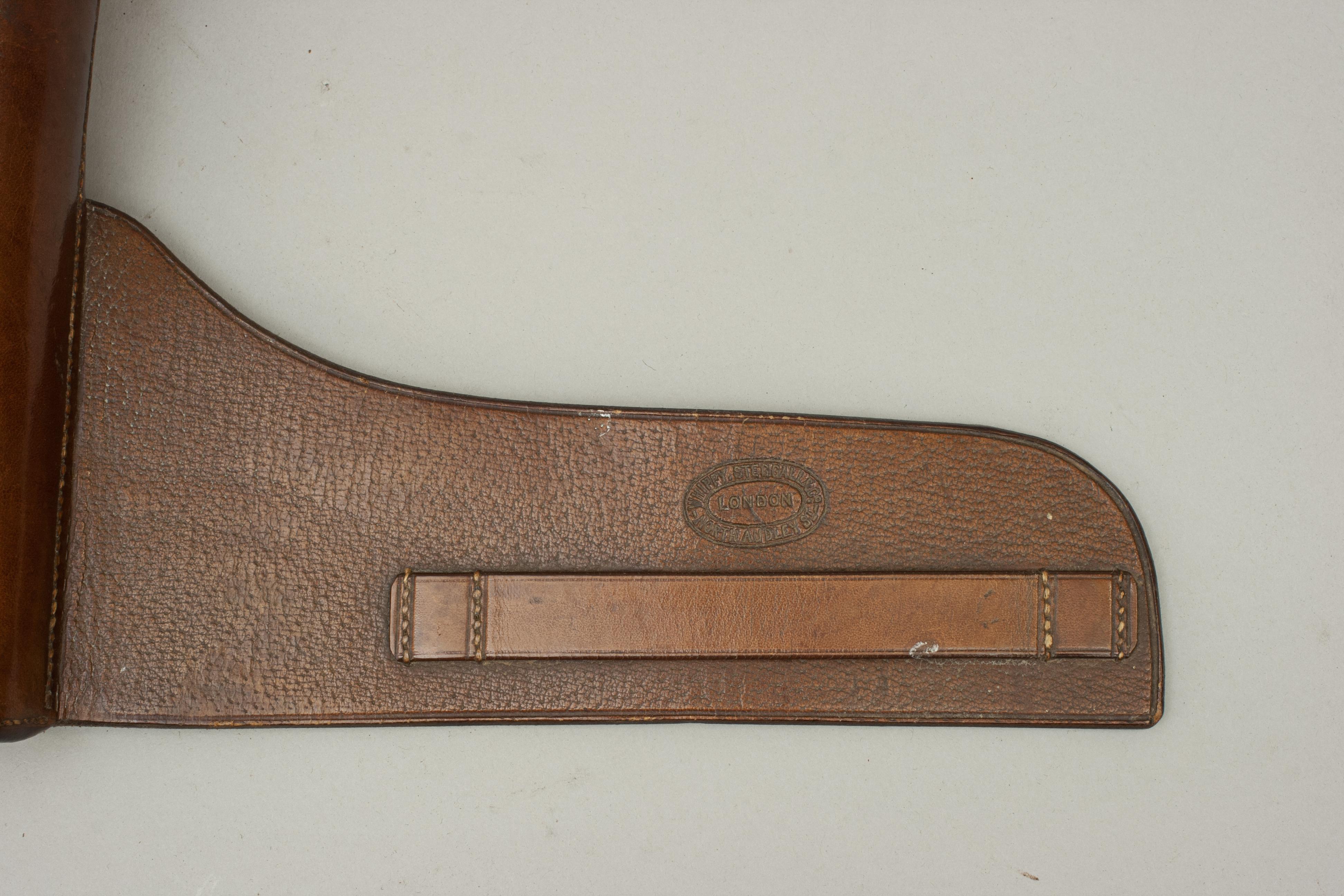 Edwardian Vintage Hunting Saddle Flask in Original Leather Case