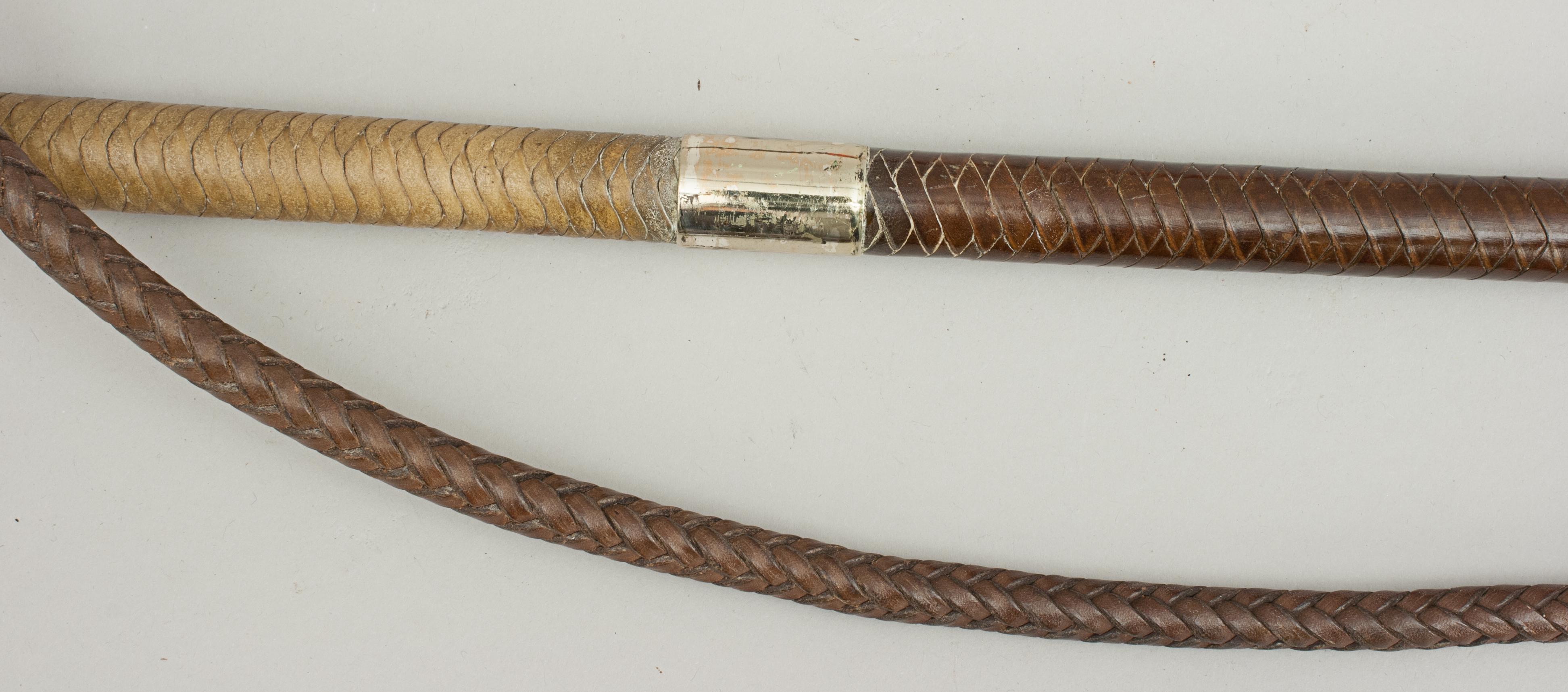 Vintage Hunting Whip, Riding Crop with Antler Handle In Good Condition In Oxfordshire, GB