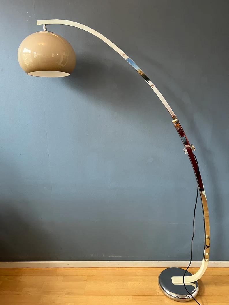 20th Century RESERVED - Hustadt Leuchten Mushroom Arc Floor Lamp, 1970s