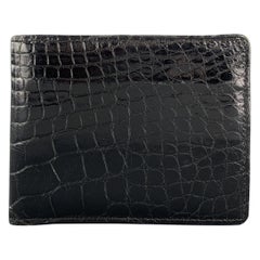 Vintage I by SCHELSINGER BROTHERS Textured / Embossed Black Leather Bifold Walle