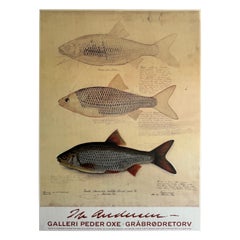 VIntage Ib Andersen Lithograph for Izaak Walton "The Compleat Angler"
