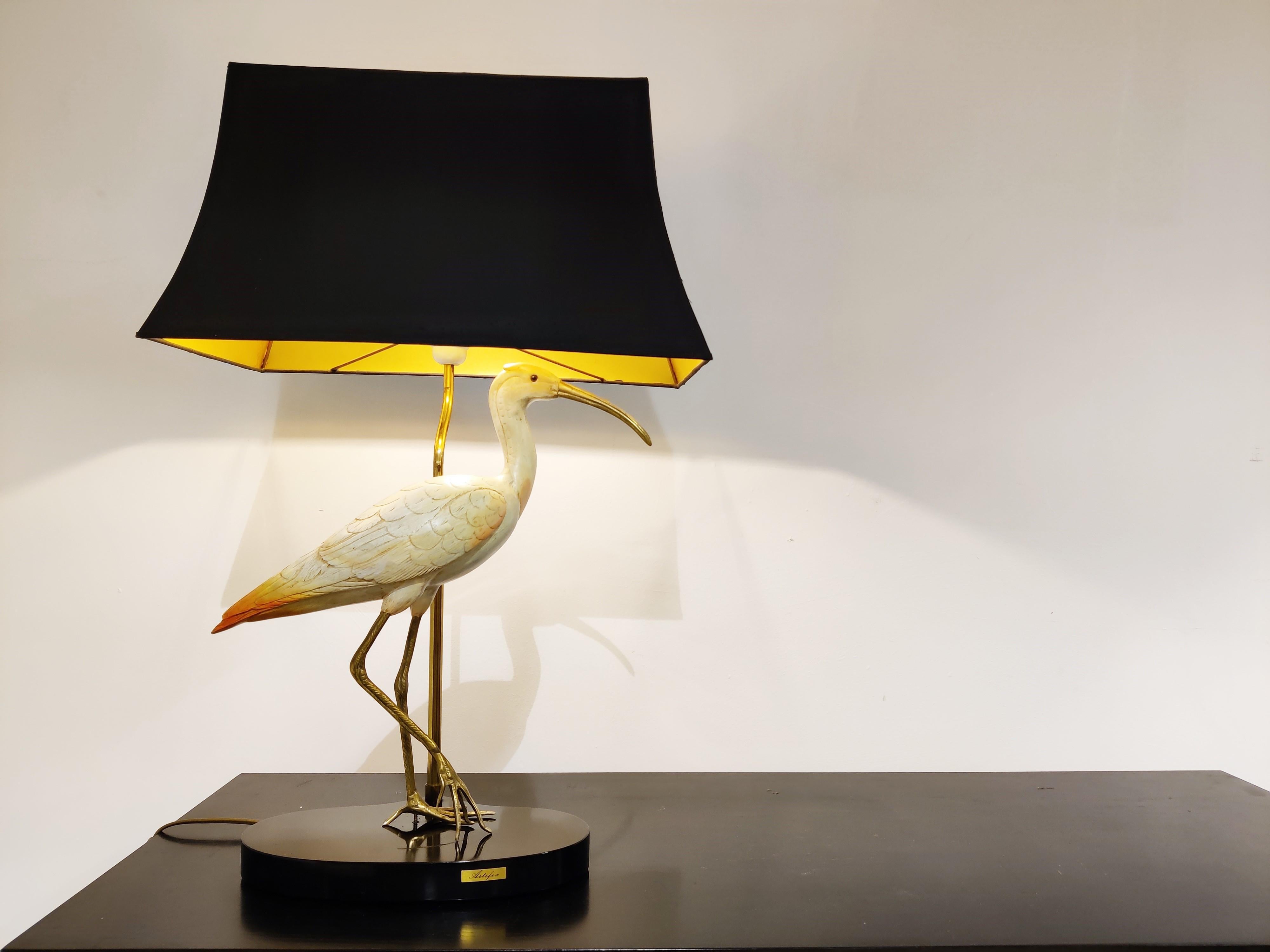 Hollywood Regency Vintage ibis Lamp by Elli Malevolti for Artiflex, 1970s