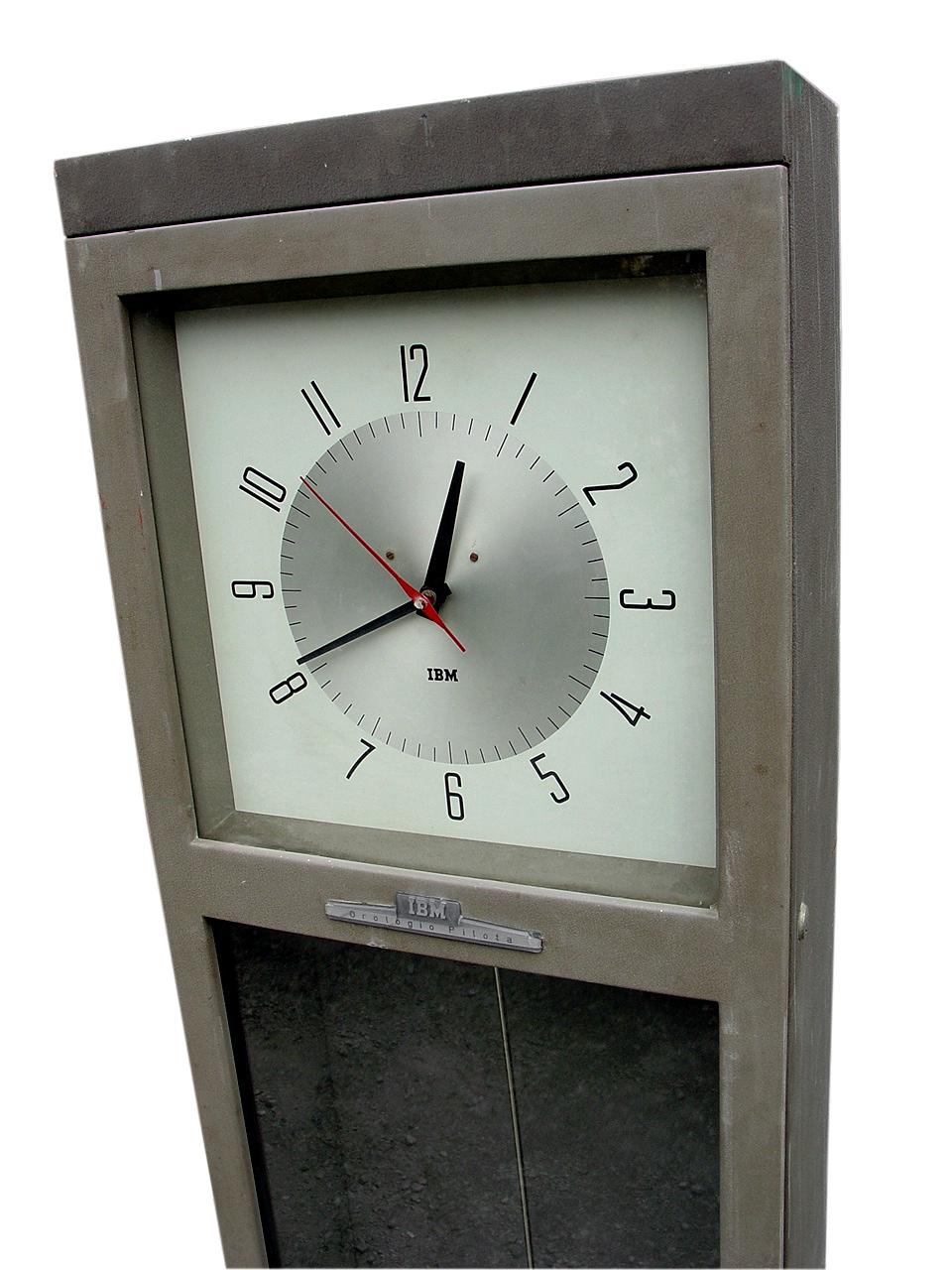 Vintage Ibm Master Long Clock Electro Mechanical Pendulum 1960 For Sale 8