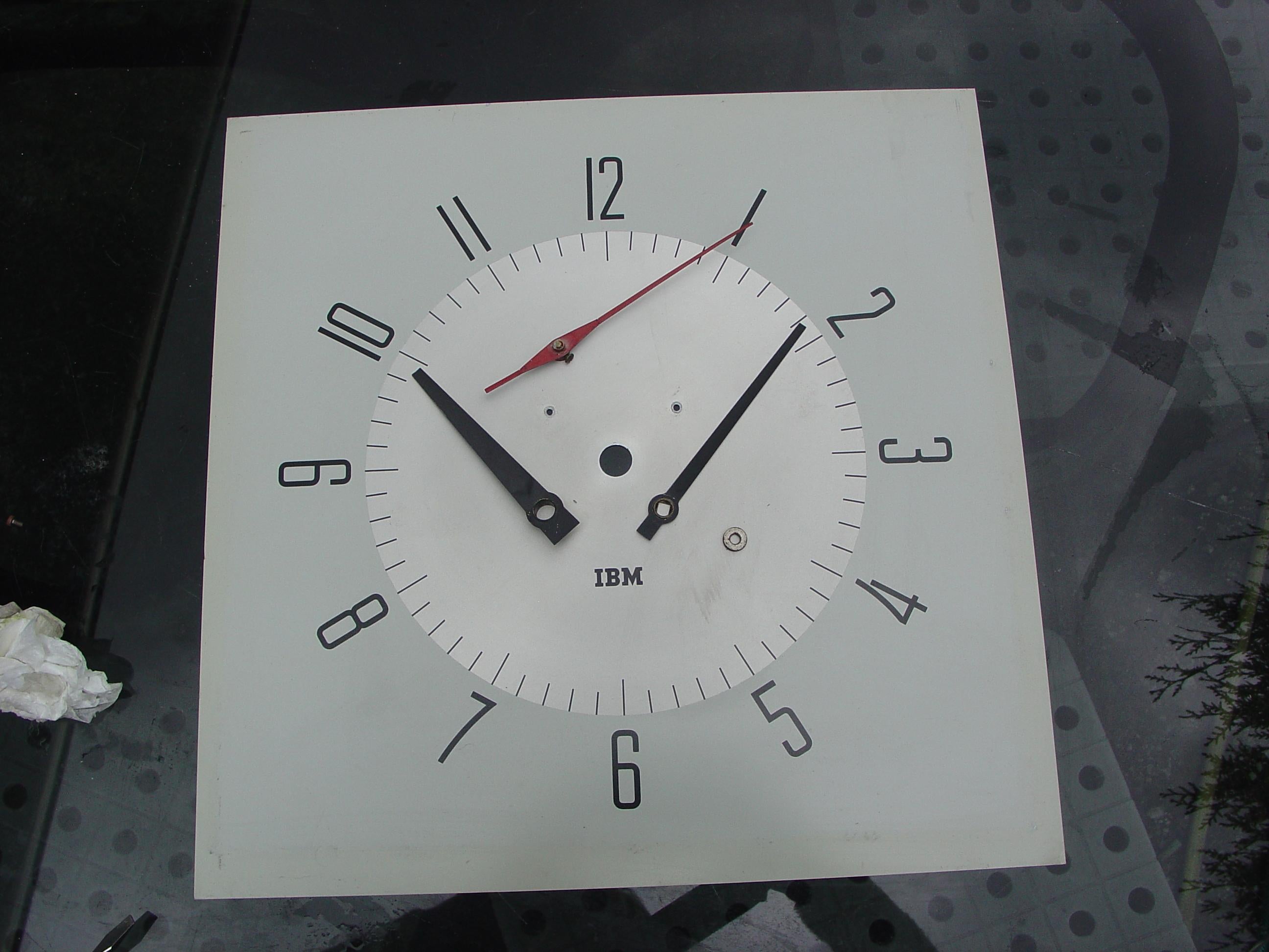 Mid-Century Modern Vintage Ibm Master Long Clock Electro Mechanical Pendulum 1960 For Sale