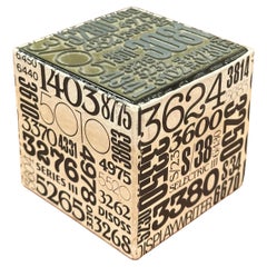 Vintage IBM National Accounts Typographic Cube / Paperweight - Paul Rand Era