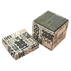 Vintage IBM National Accounts Typographic Cube / Paperweight - Paul Rand Era