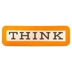 Vintage IBM 'Think' Sign by Paul Rand, 1960s Mid-Century Modern