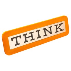 Vintage IBM 'Think' Sign by Paul Rand, 1960s Mid-Century Modern
