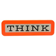 Vintage IBM 'Think' Sign by Paul Rand, Red Plastic, 1960s