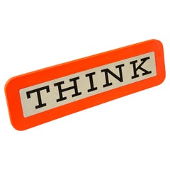 Cartello "Think" di IBM d'epoca