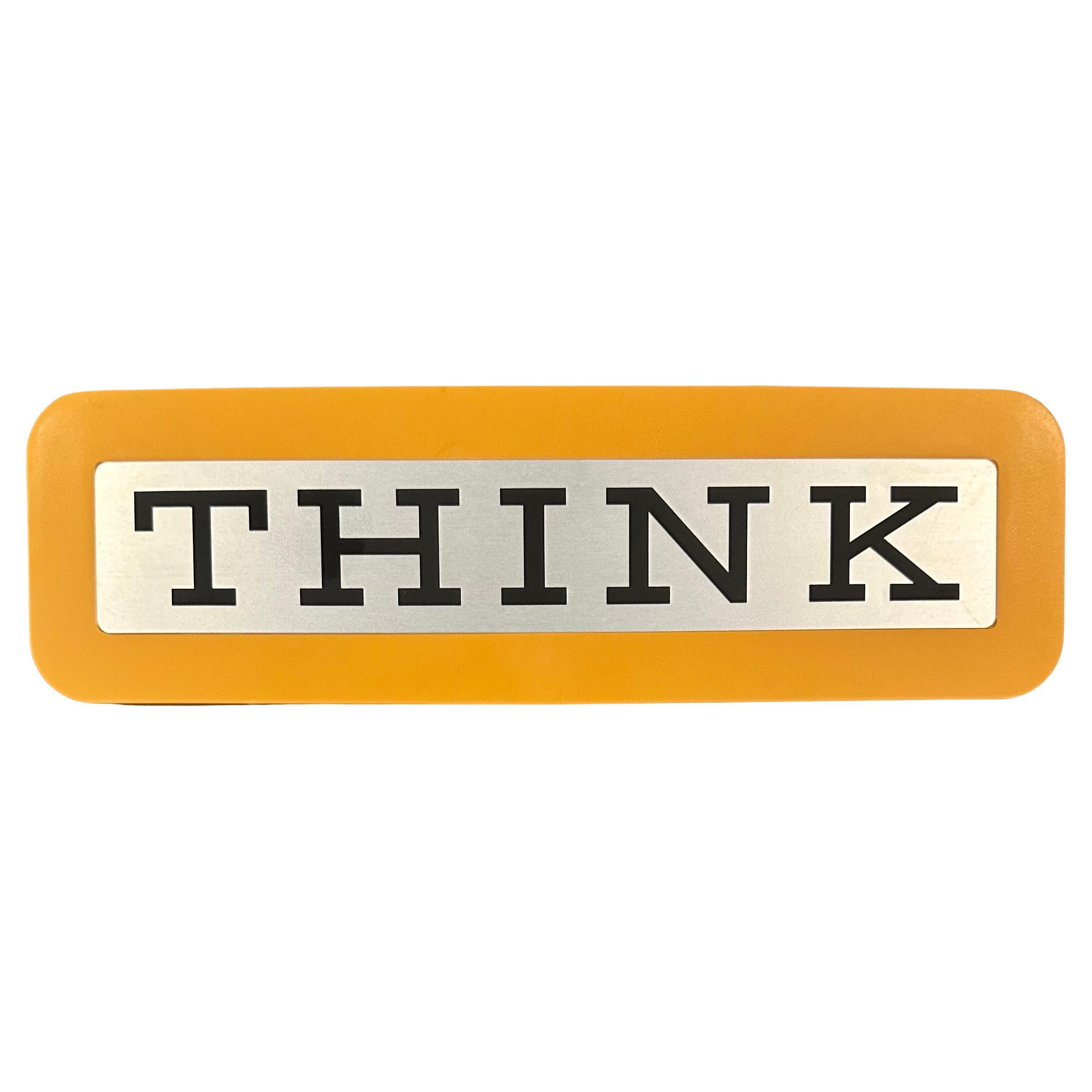 Cartello "Think" di IBM d'epoca