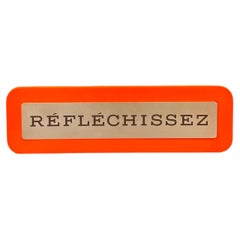 Vintage IBM "Think" Sign in French, "Reflechissez" - Rare